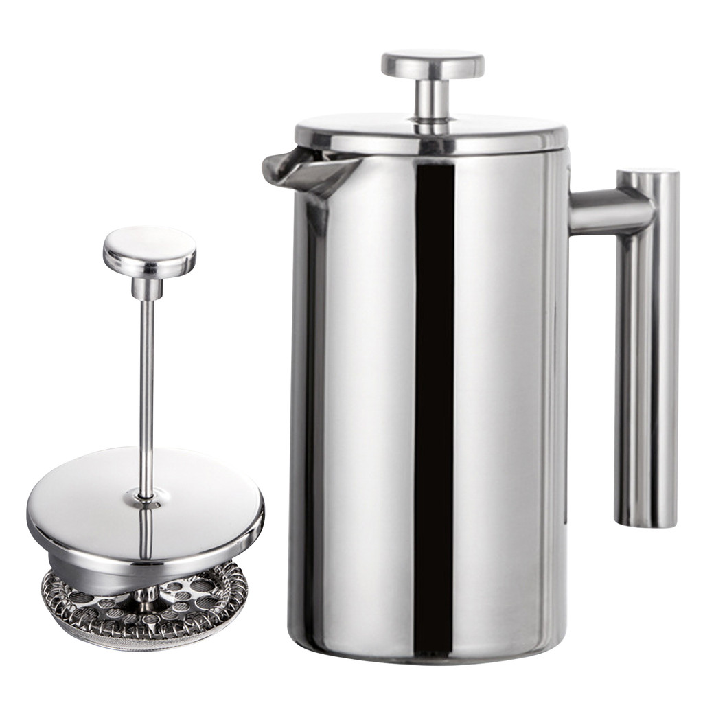 Jual French Press Pot Filter Press Hand-made Coffee Pot Stainless Steel ...