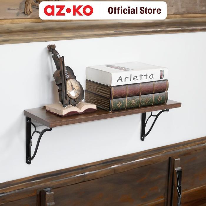 Jual MASTERSPACE 60X20X1.8 CM RAK DINDING - COKELAT TUA OAK | Shopee ...