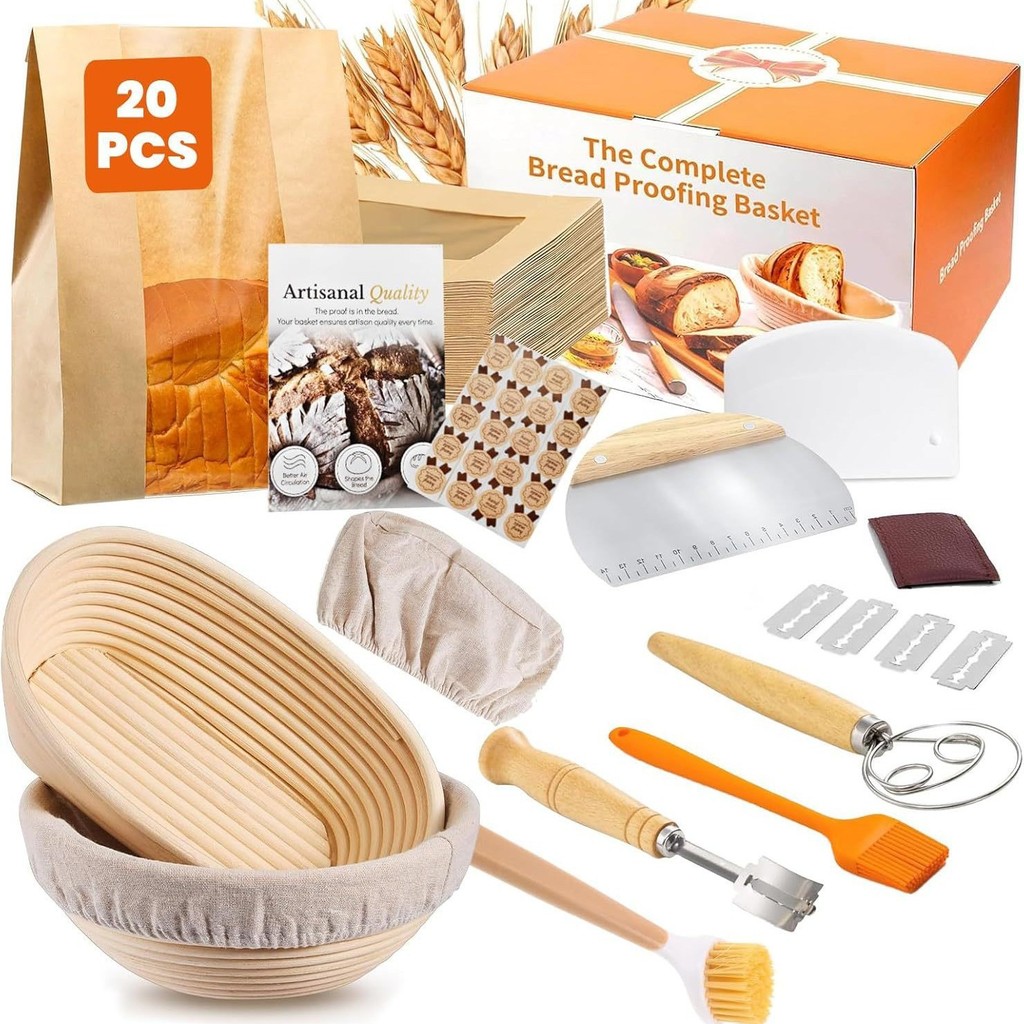 Jual Sourdough Starter Kit Bread Baking Supplies with Bread Proofing ...