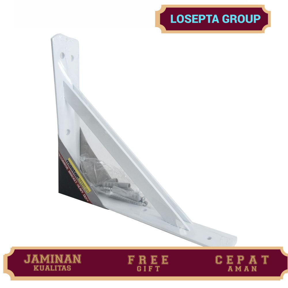 Jual AZKO Masterspace Bracket Rak Siku Heavy Duty 20x25 cm - Putih ...