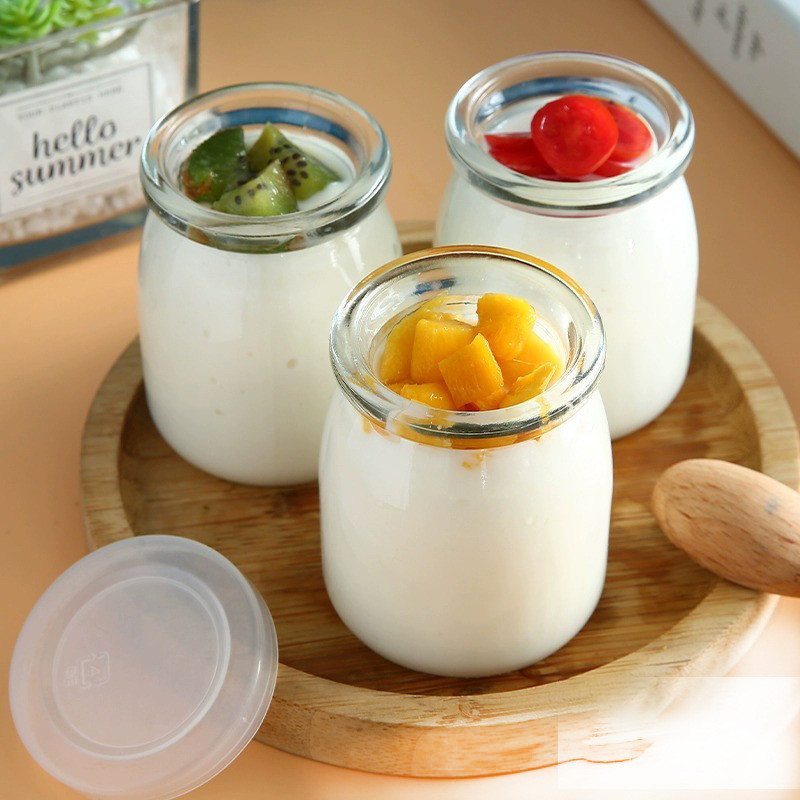 Jual Toples kecil Gejas Jar Tempat Puding Bahan Kaca Tutup Plastik ...