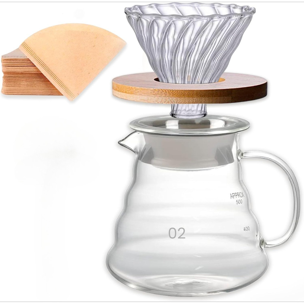 Jual V60 Glass Coffee Maker (600ml), Drip Cof cold brew coffee pot ...