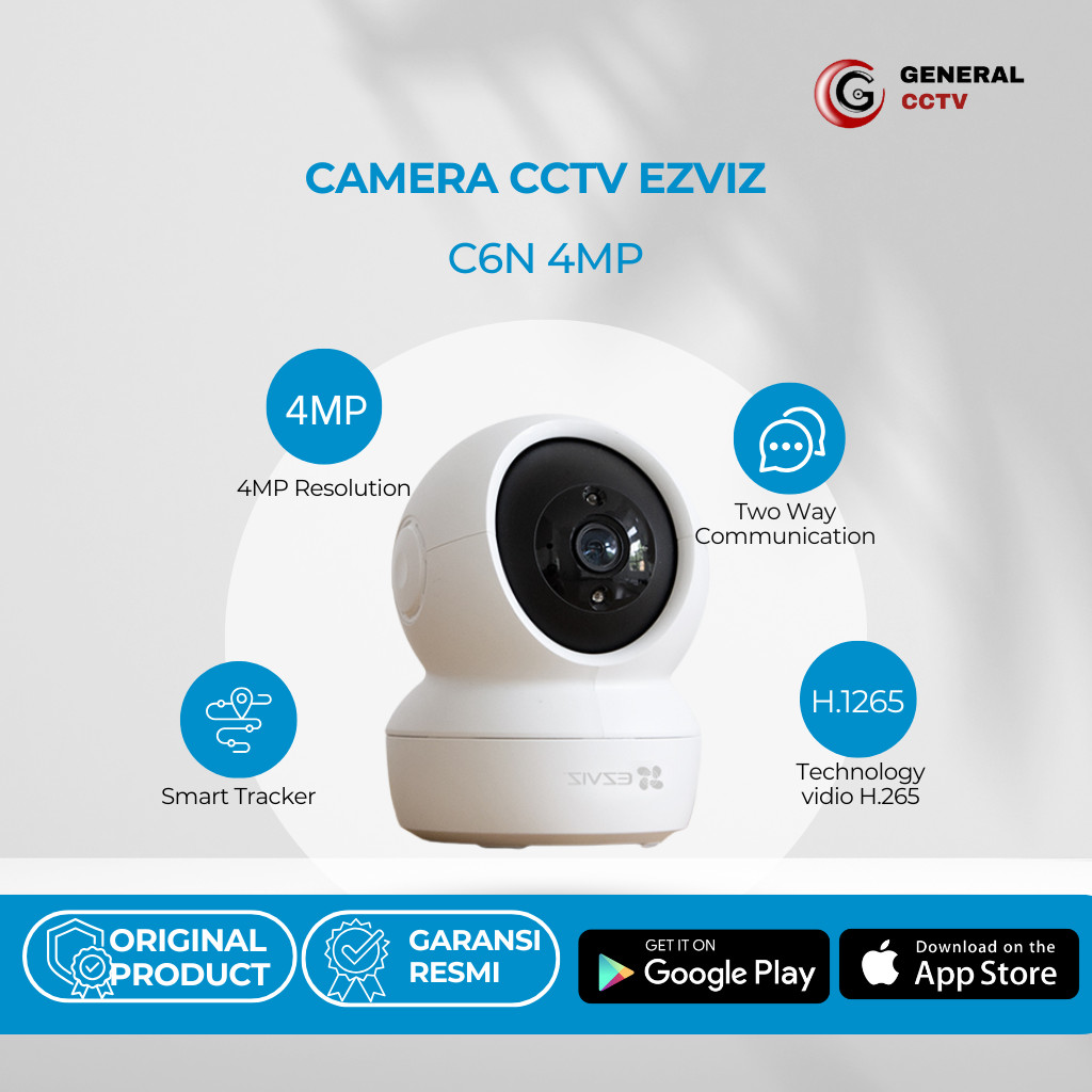Jual Ezviz C6N 4MP 2K+ Smart Camera H265 Two-Way Audio Original ...
