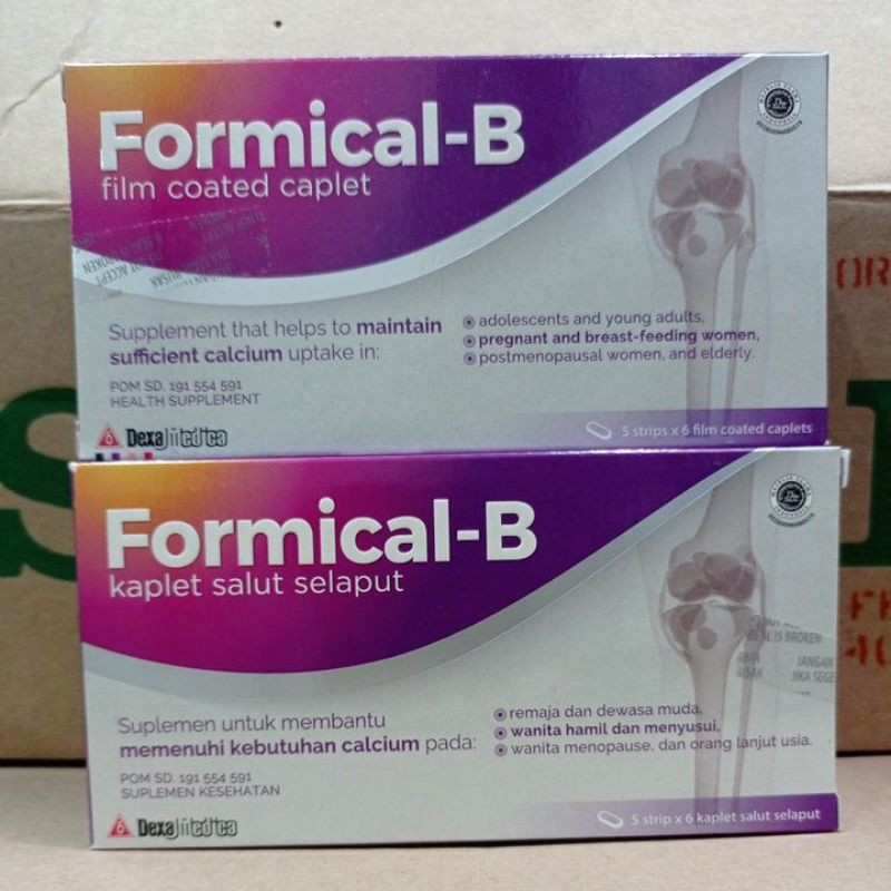 Jual Original formical b suplemen kalsium 1 box 30 tablet | Shopee ...
