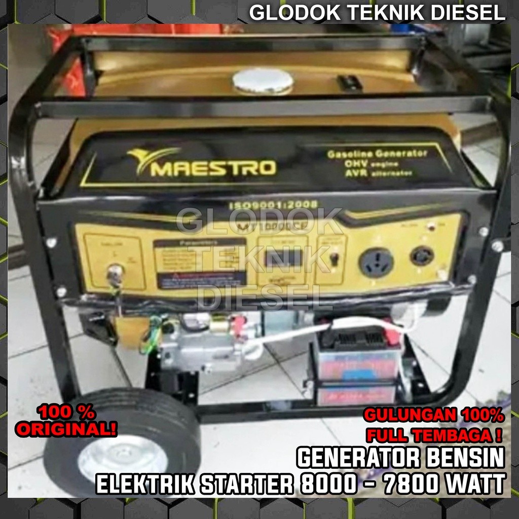 Jual Maestro Genset Bensin 8000 7800 Watt Gasoline Generator 10 Kva ...