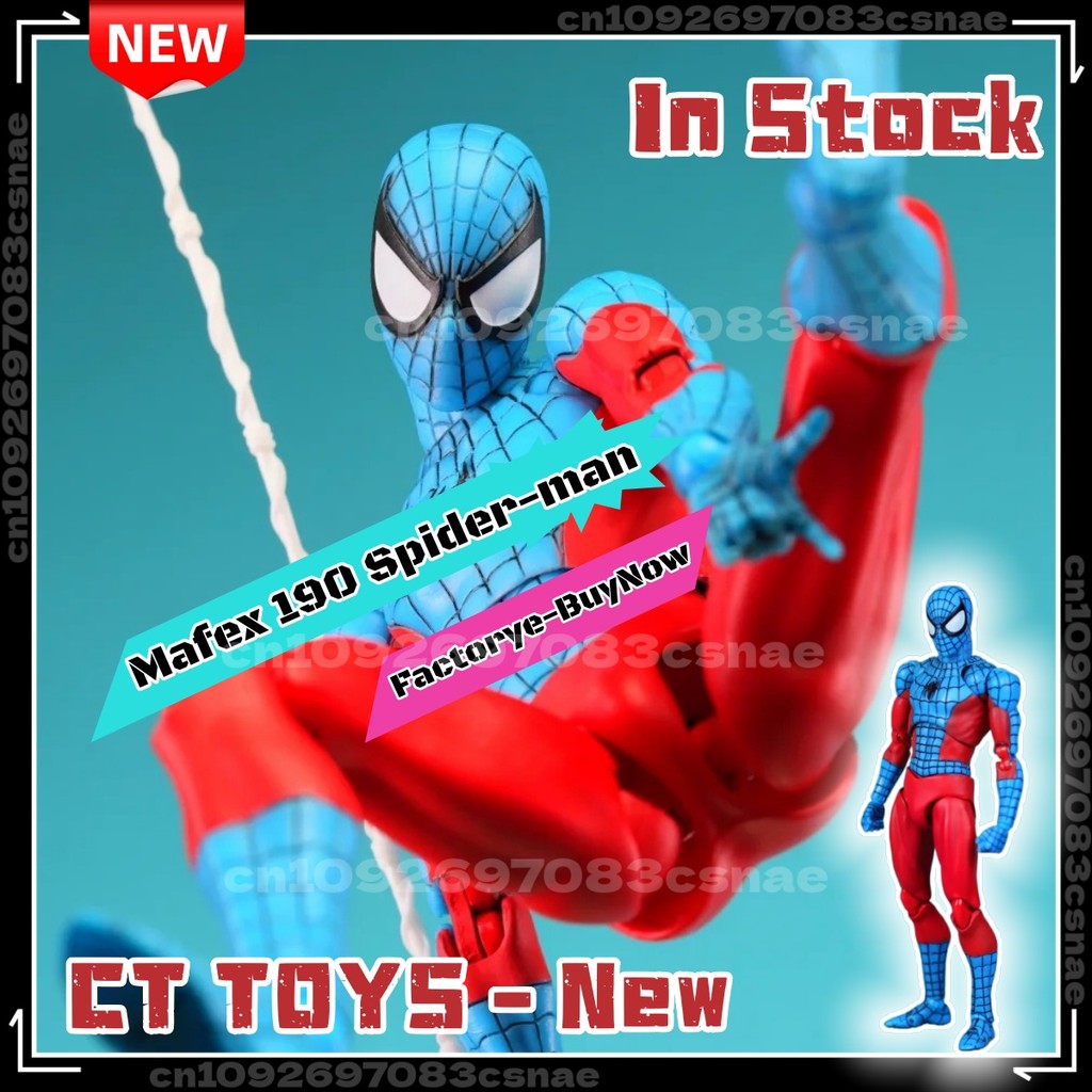 Jual In Stock Ct Toys Spiderman Figure Web Man Mafex 190 Spidey Super ...