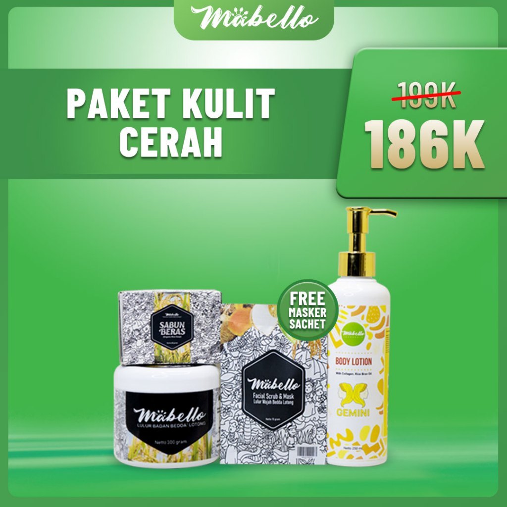 Jual MABELLO paket hemat/ Lulur hitam bedda lotong bpom & halal/aman ...