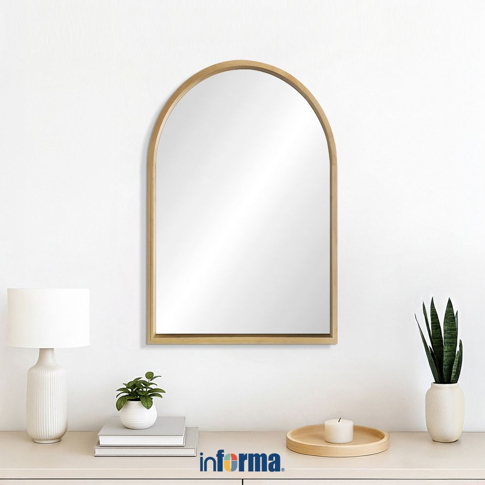 Jual Informa 60X90 cm Arch Cermin Dinding Wooden Wall Mirror Kaca ...
