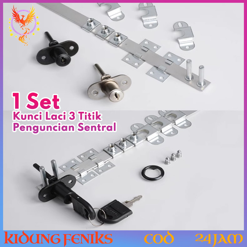 Jual Sistem Kunci Linkage 3 Titik Untuk Kabinet Besi Office Laci Meja ...