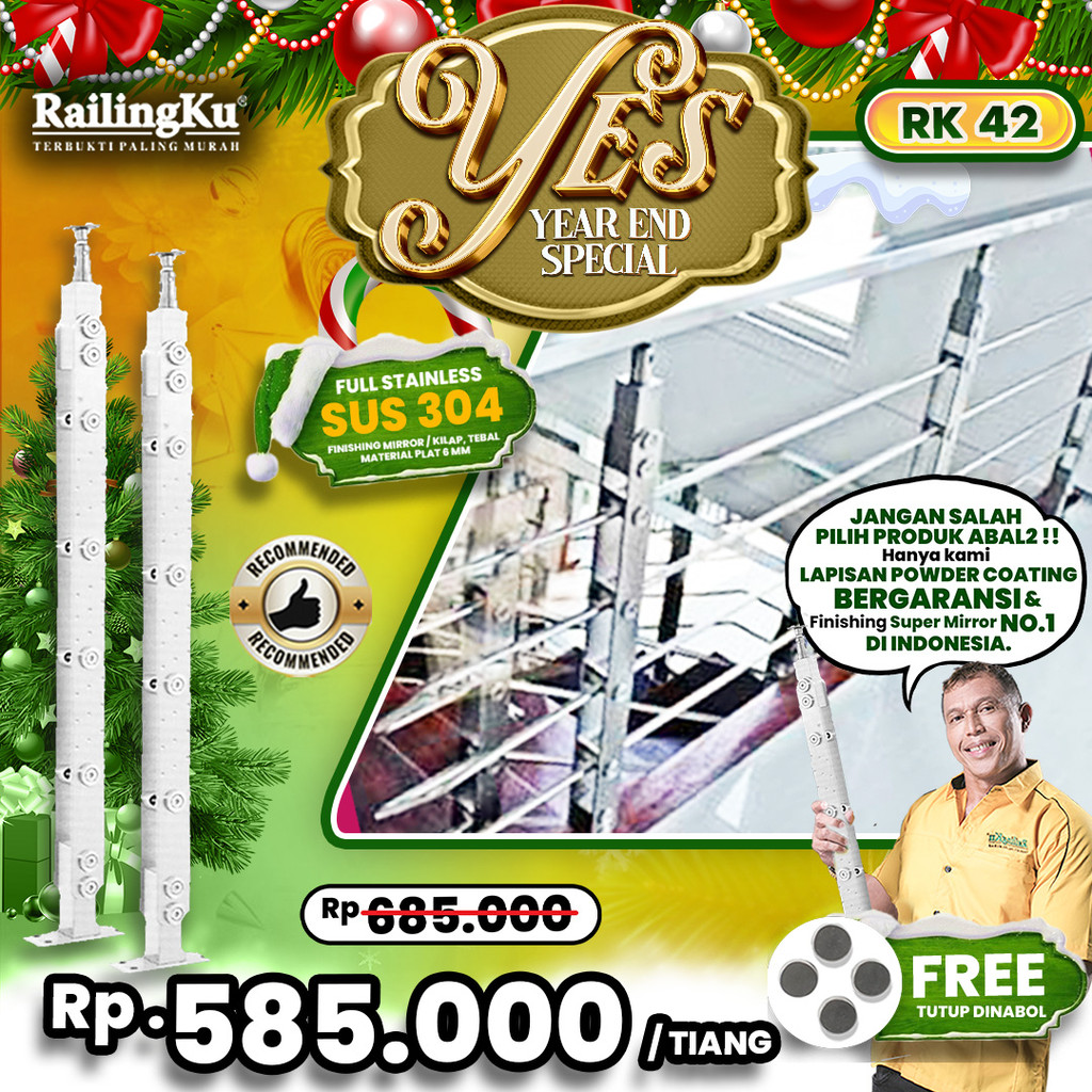 Jual Railing Tangga Stainless Plate Minimalis Railingku [YES!] RK 42 ...