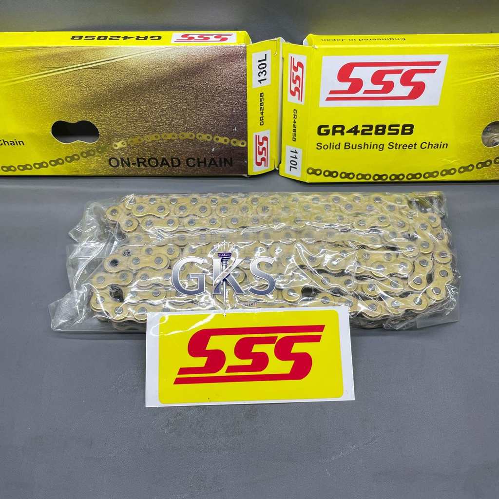 Jual Rantai chain SSS 428 SB 110L dan 130L Gold rantai versi tebal ...