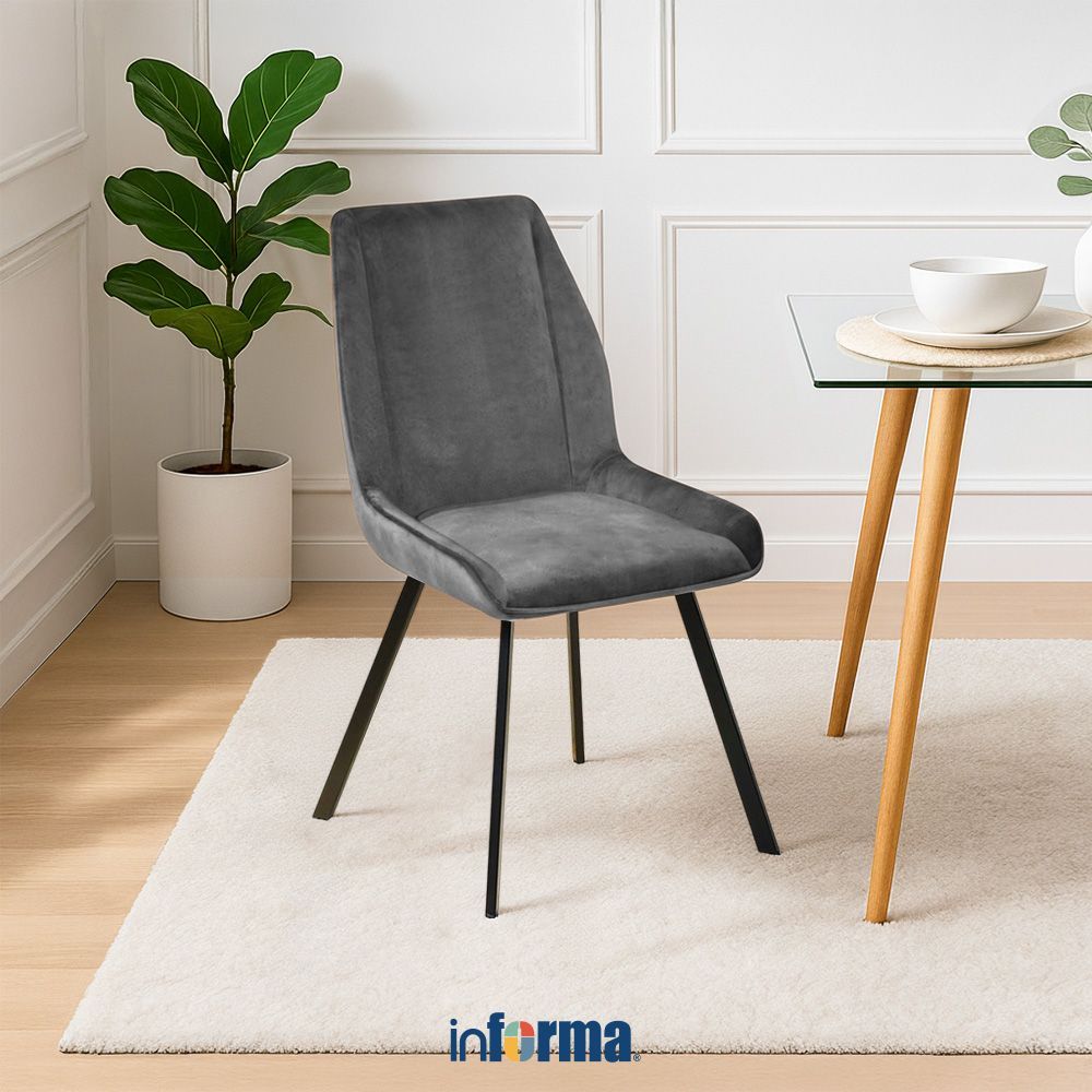 Jual Informa Ellish Kursi Makan Fabric Dining Chair Tempat Duduk Ruang ...