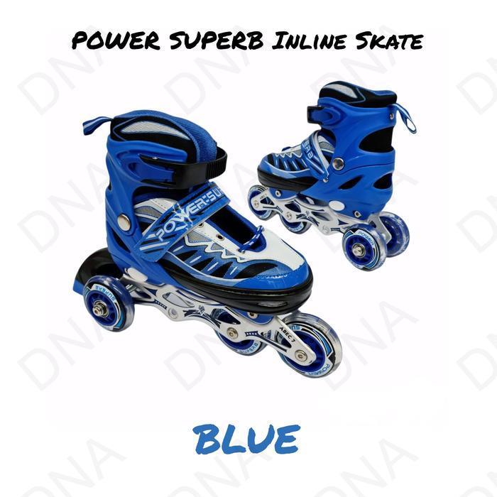 Jual Sepatu Roda Power Superb Bajaj Biru (+ Baut Bajaj) - M | Shopee ...