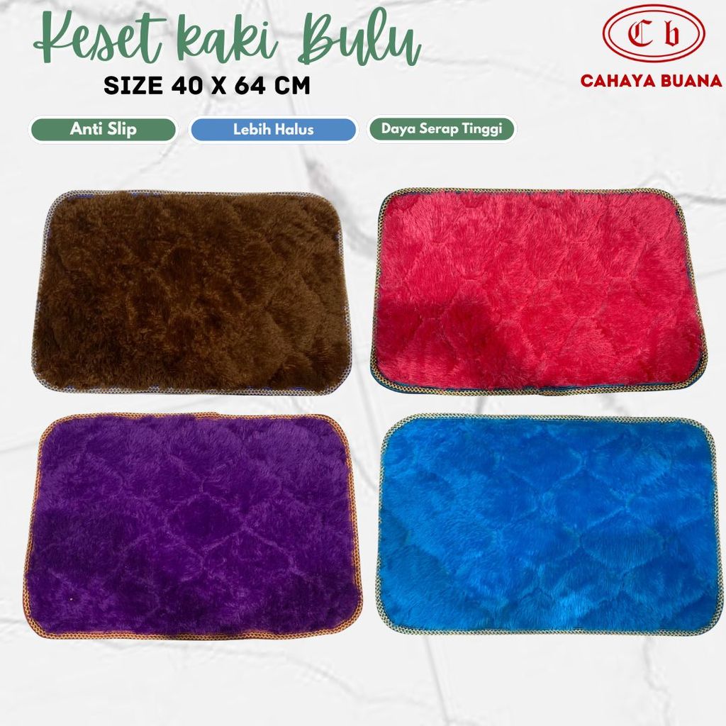 Jual Keset Kaki Bulu Rasfur Polos Ukuran 40 x 64 cm | Shopee Indonesia