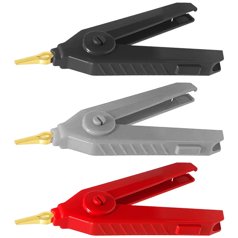 Jual Copper Gold Plate Alligator Clip 90mm LCR Test Clip Low Resistance ...