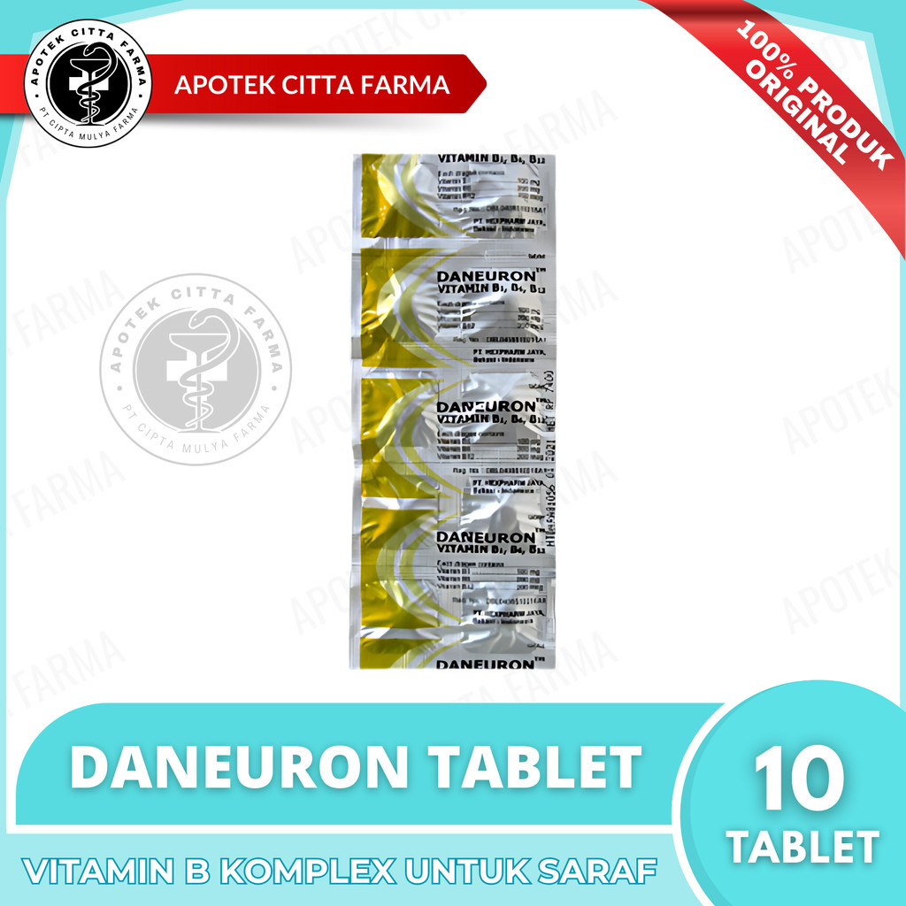 Jual Daneuron Tablet Per 1 Strip @ 10 Tablet - Suplemen Vitamin ...