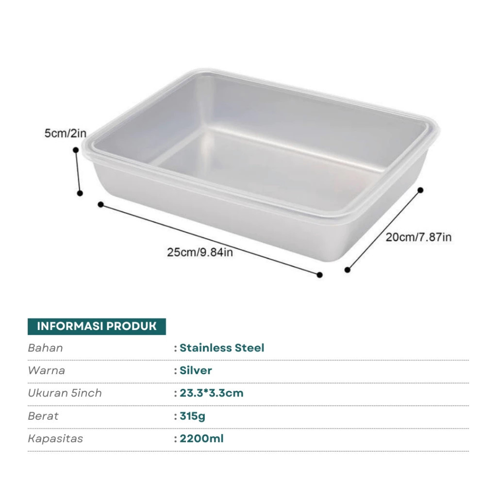 Jual NEXOR Food Container Stainless Wadah Stainless Sayur Kotak Food ...