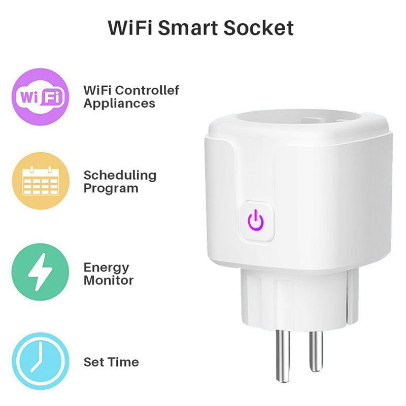 Jual EU Smart Wifi energy Power meter Plug with Power Monitor Smart ...