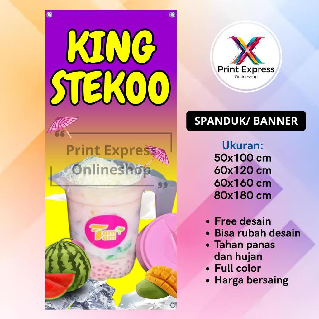 Jual Cetak Spanduk Es Teler King Steko Unggu Kuning 60x160 Cm Bisa ...