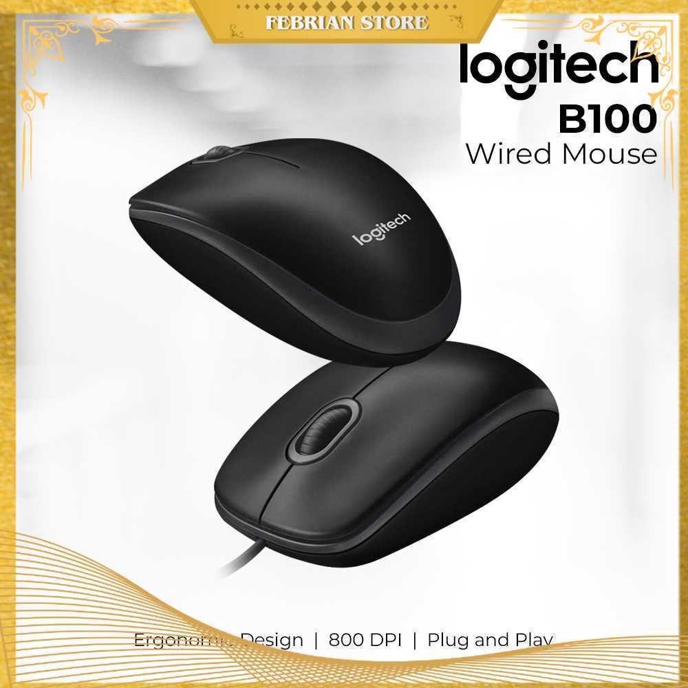 Jual Logitech Wired Mouse - B100 | Shopee Indonesia