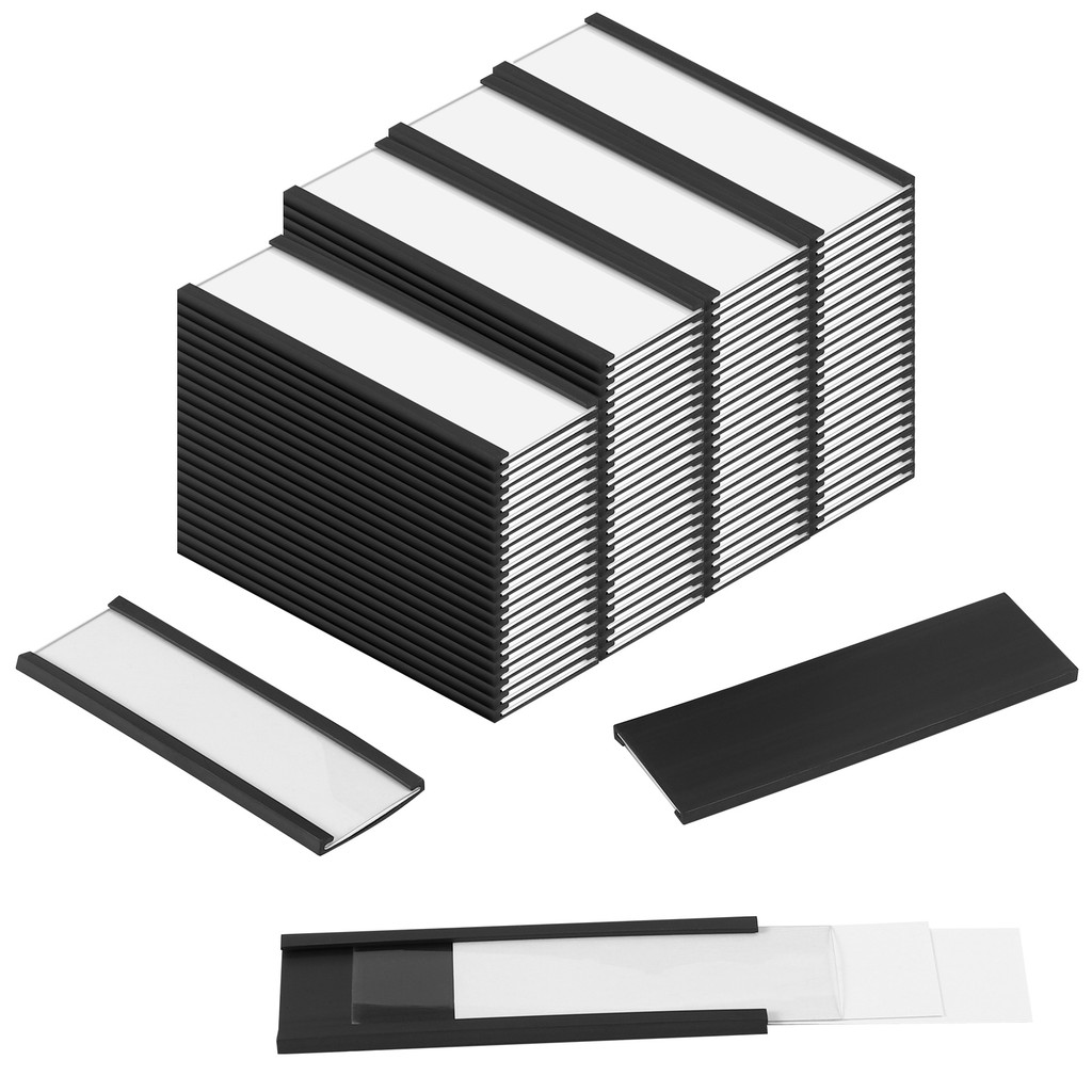 Jual 100 Pack Magnetic Label Holder C Channel Magnetic Labels Magnetic ...