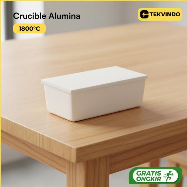 Jual Crucible Kotak Corundum Alumina Tahan Suhu Tinggi Dengan Tutup ...