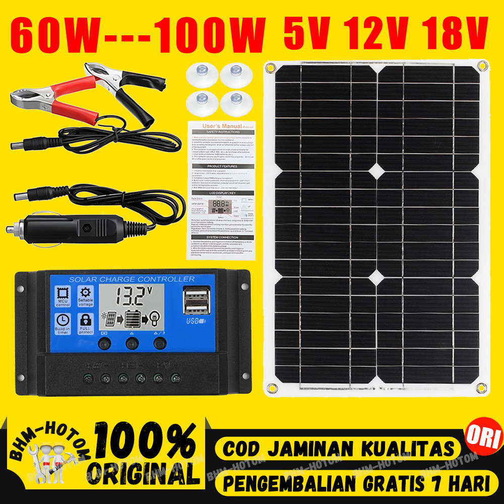 Jual Pengisi Tenaga Surya Baterai 100W Panel Surya Solar Charge ...