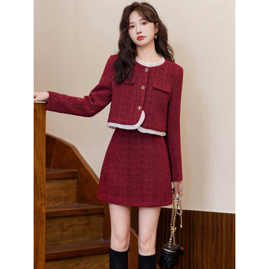 Jual Set rok pendek gaya baru terinspirasi Chanel set dua potong ...
