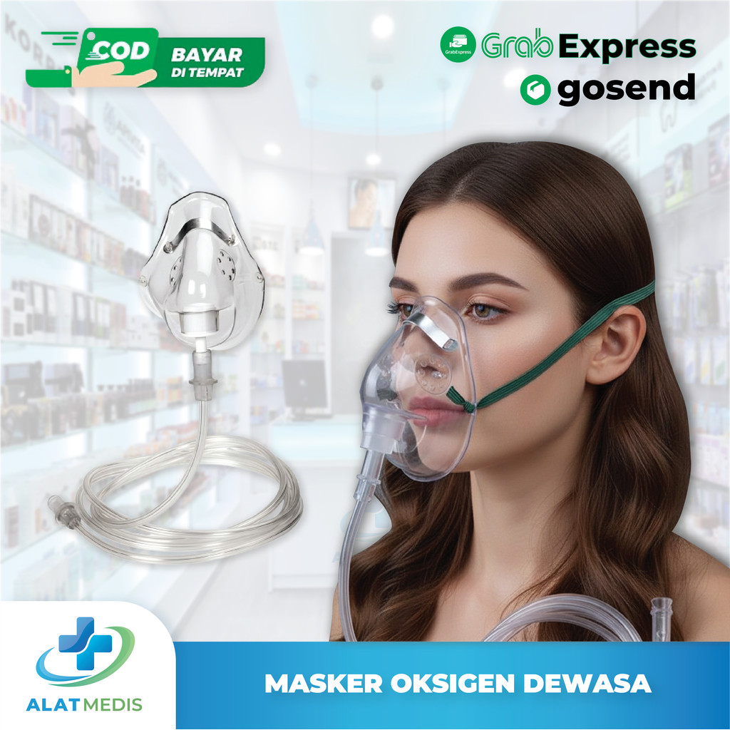 Jual Masker Oksigen Dewasa Anak Bayi Oxygen Mask | Shopee Indonesia
