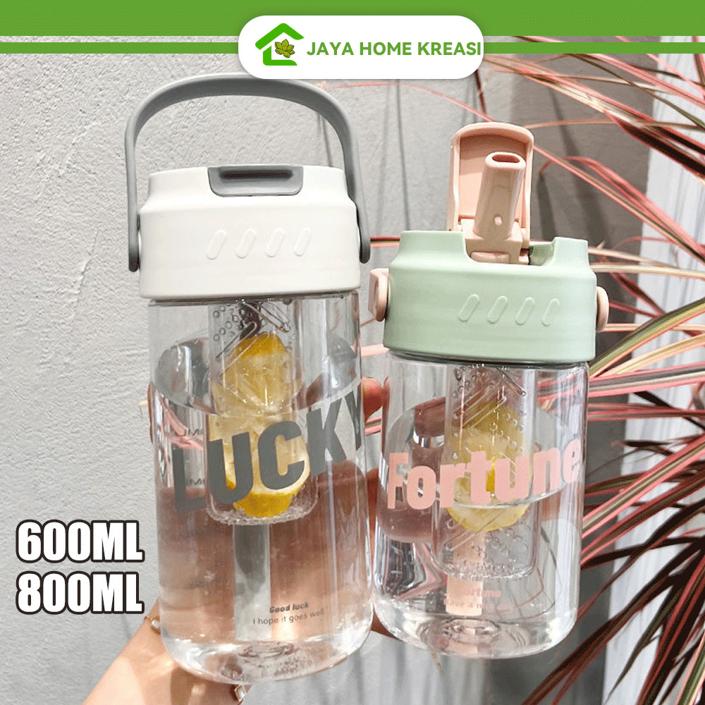 600/800ml Botol Minum Infused Buah Warna Pastel Botol Minum Lucu
