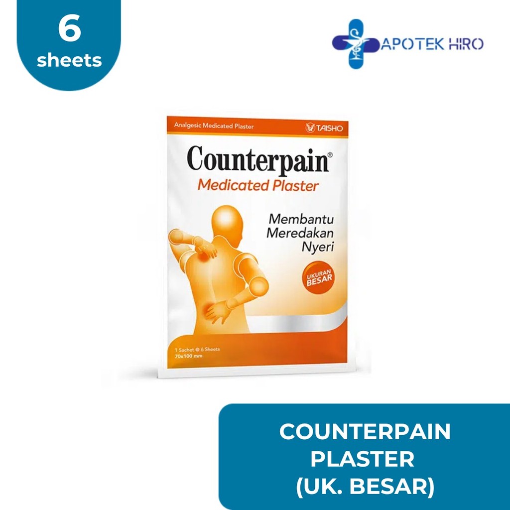 Jual COUNTERPAIN MEDICATED PLASTER UKURAN 70x100 mm | Shopee Indonesia