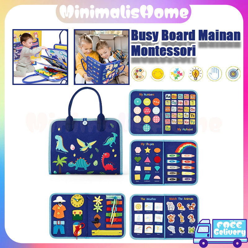 Jual Busy Board Mainan Montessori/Untuk Perkembangan Sensorik Anak ...