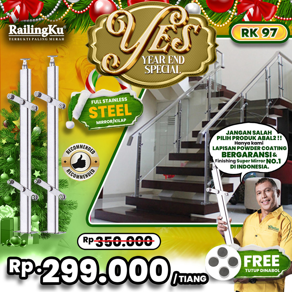 Jual Railing Tangga Stainless Milenials Desain Tiang Railingku [YES ...