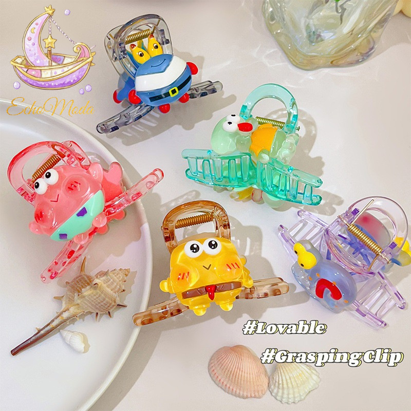 Jual Jepit Rambut Jedai Karakter Spongebob Lucu 8cm Bahan Akrilik Gaya ...