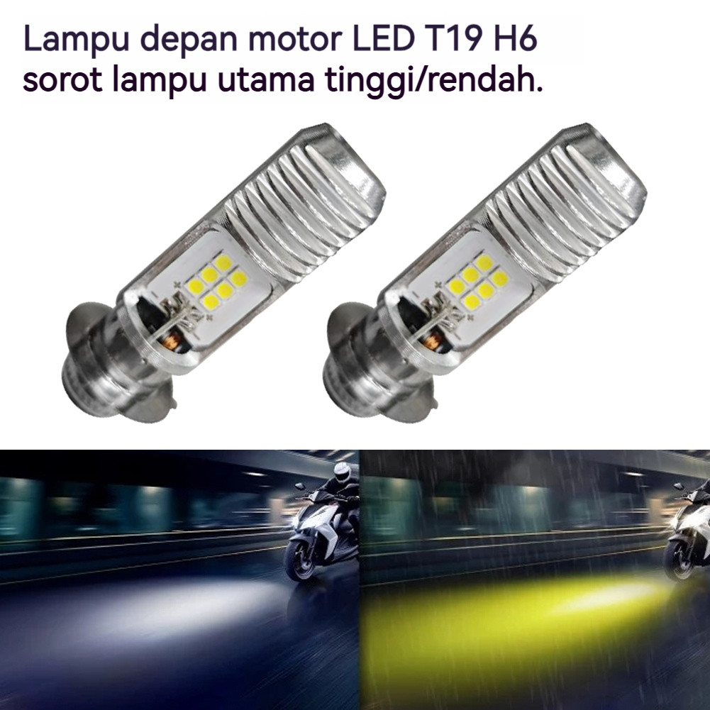 Jual COD Lampu Led Motor Super Terang T19 H6 P15D Bohlam Lampu Depan ...