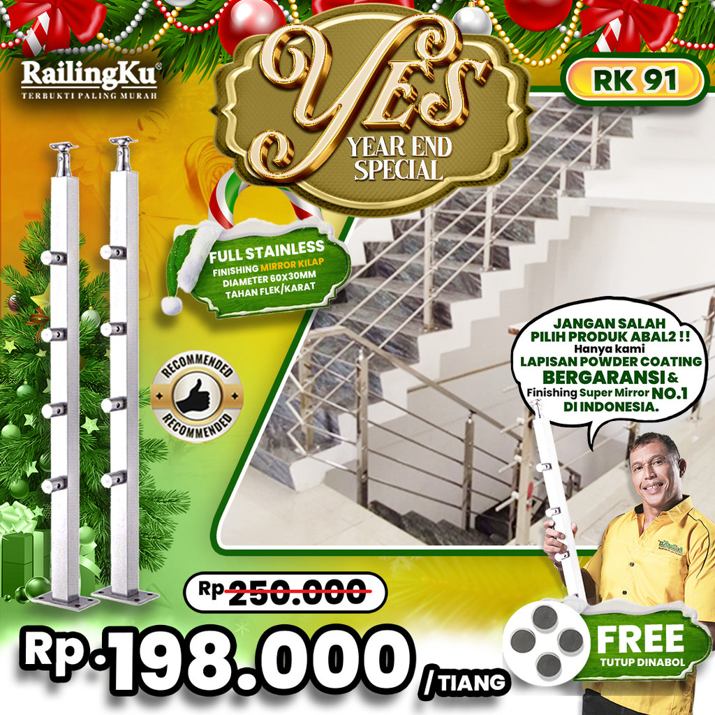 Jual Railing Tangga Pipa Jari Jari Minimalis Tiang Railingku [YES!] RK ...