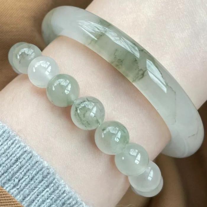 Jual EV- [COD]Grosir Gelang Batu Tianshan Ice Jade Retro – Model Giok ...