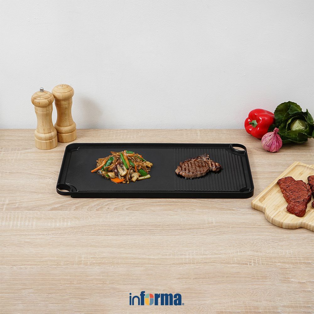 Jual Informa Cooking Color Thompson Wajan Panggang 2 In 1 - Hitam Grill ...