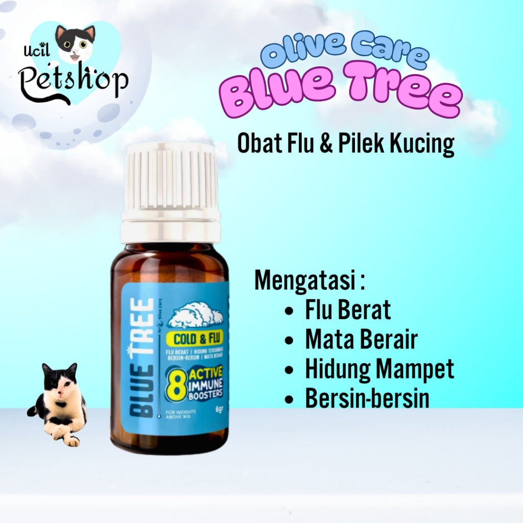 Jual Olive Care BLUE TREE Cold & Flu Obat Kucing untuk Mengatasi Sakit ...