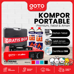(Promo Special) Goto Bright Kompor Portable Camping Solo Masak Serbaguna + Bonus Gas Butane 235gr