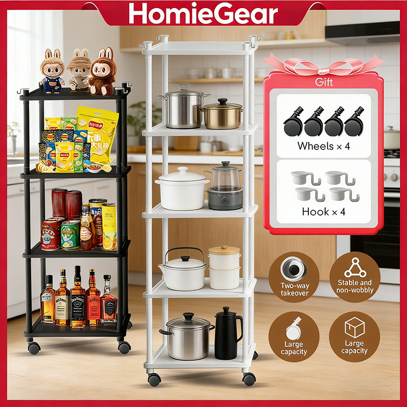 Jual HomieGear Rak penyimpanan Dengan Roda Rak Dapur Microwave Kamar ...