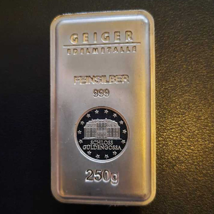 Jual PERAK BATANGAN 250 GRAM GEIGER EDELMETALLE MODEL KUNO LANGKA RARE ...