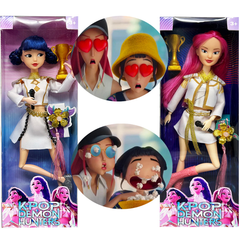 KPop Demon Hunters: HUNTR/X Rumi, Mira, Zoey What It Sounds Like 3-Pack di Mattel