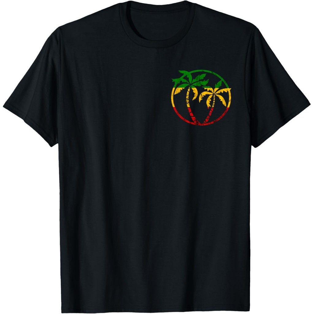 Jual Baju Kaos Dewasa Rasta Reggae Palms Roots Jamaican Hippie T-Shirt ...