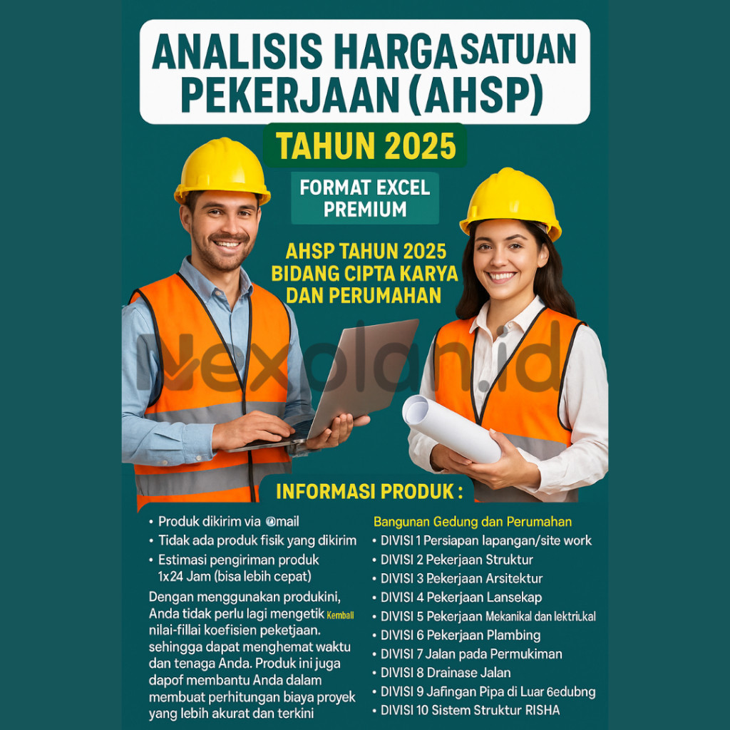 Jual Template AHSP 2026 Excel Lengkap – Analisis Harga Satuan Pekerjaan ...