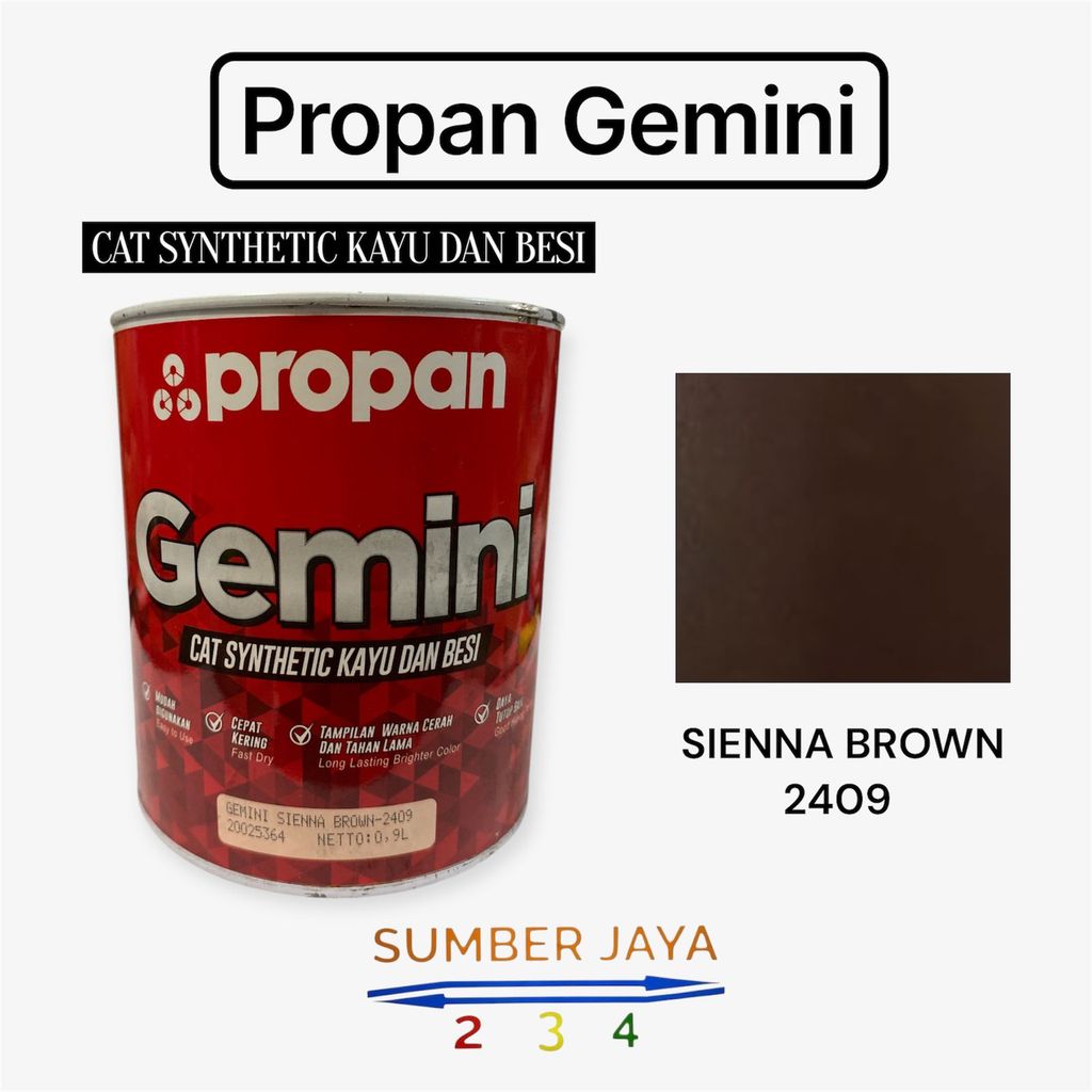 Jual Cat Propan Gemini SIENNA BROWN 1 Liter/KG | CAT SYNTHETIC KAYU DAN ...