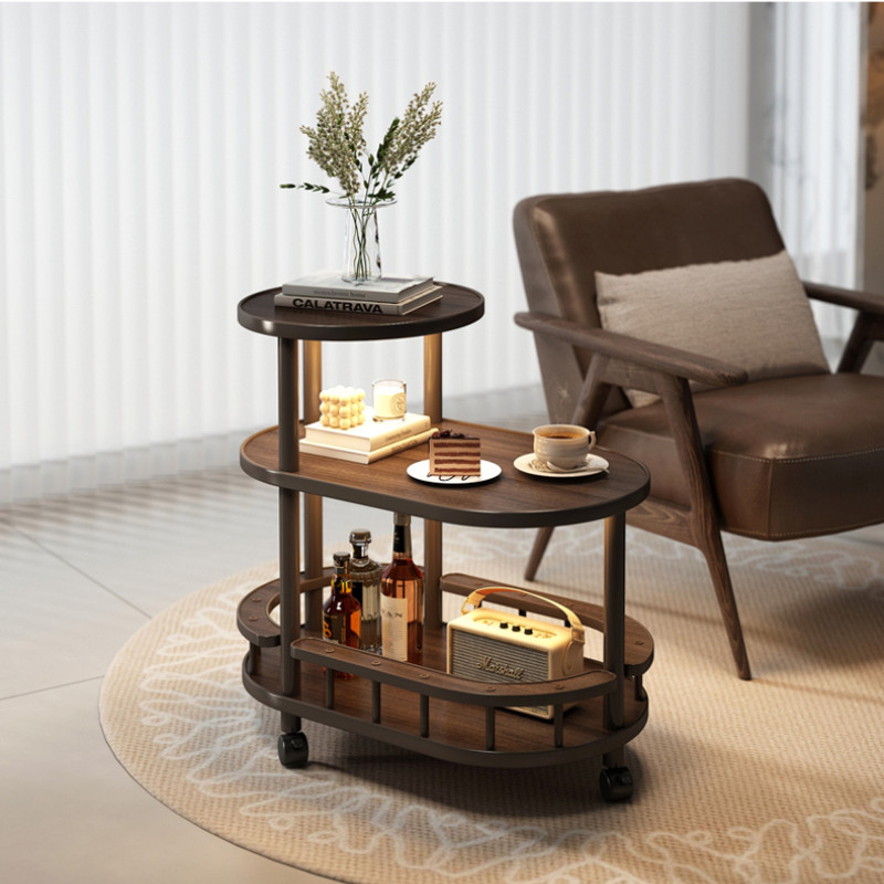 Jual Mid-Century Mobile Side Table Multi-Functional Rolling Cart for ...