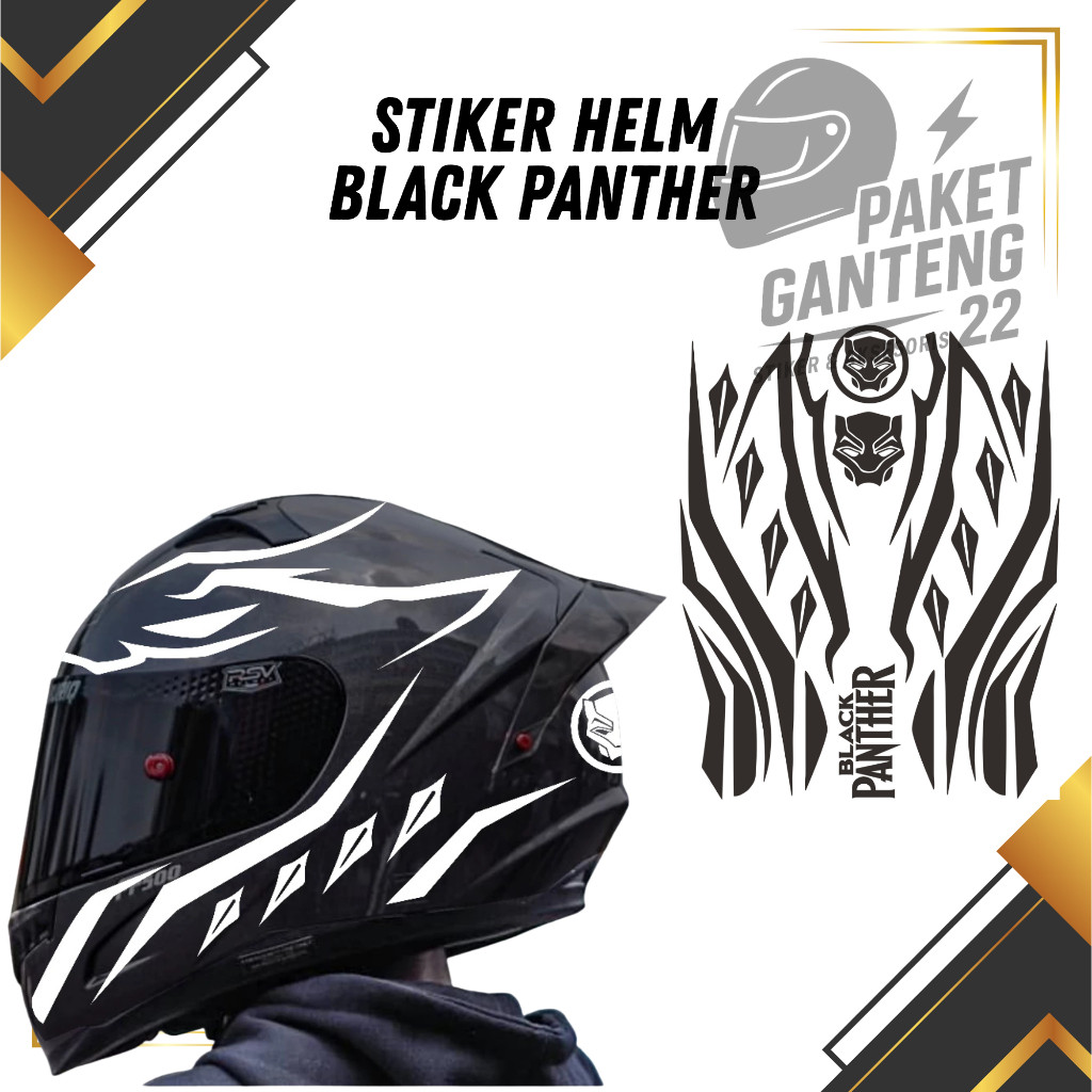Jual Stiker Helm Cutting Premium Oracal Black Panther | Shopee Indonesia
