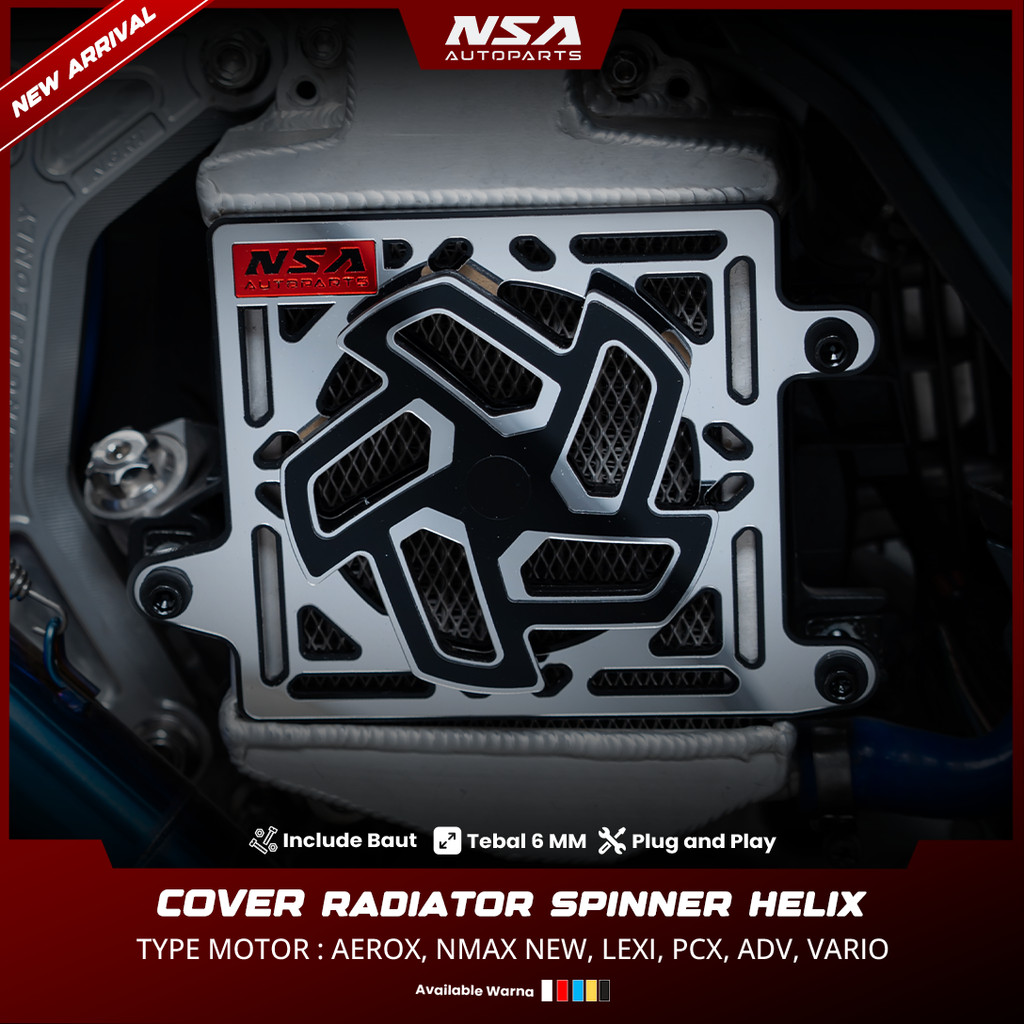 Jual COVER RADIATOR SPINNER HELIX TYPE MIRROR VARIO STYLO PCX NMAX ...