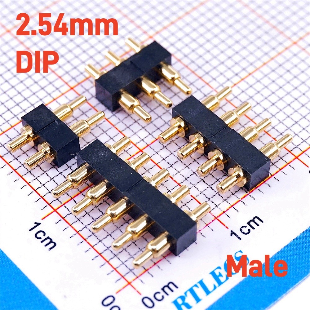 Jual 5 Pcs Male Spring-Loaded Pogo Pin Header Female Target Connectors ...